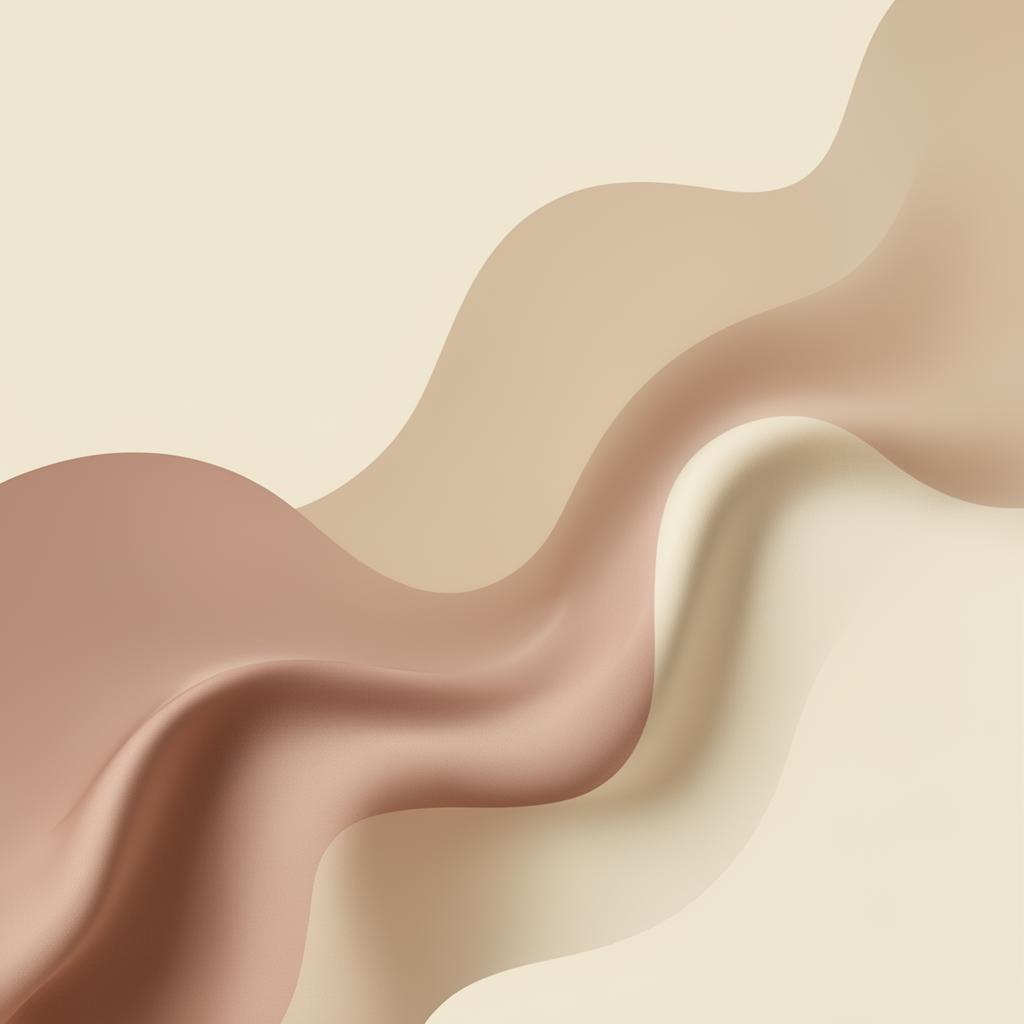 Composição abstrata em tons nude representando análise de subtom de pele